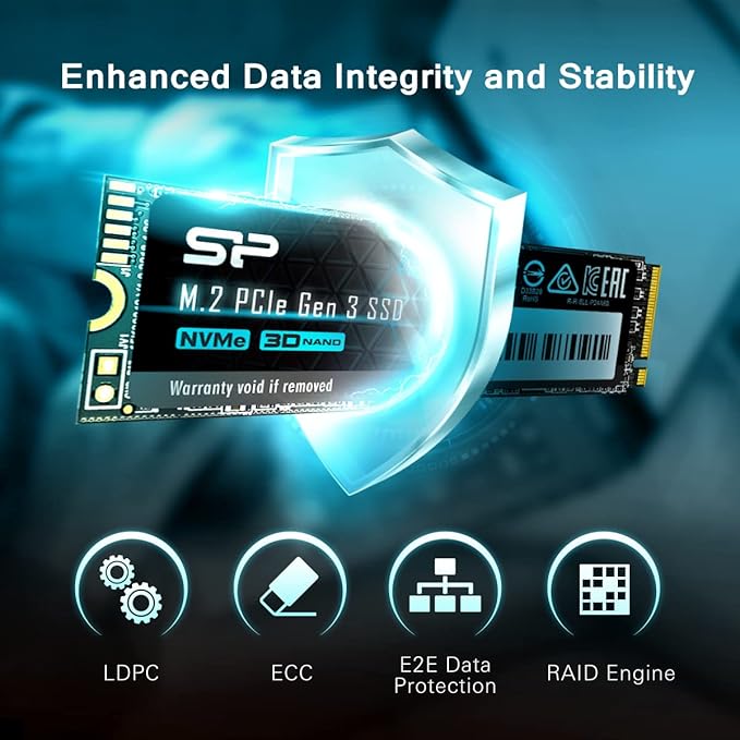 256GB NVMe PCIe M.2 Starlite Scuda Solid State Drive (SSD)(Read/Write Speed up to 2,400/1,600 MB/s)