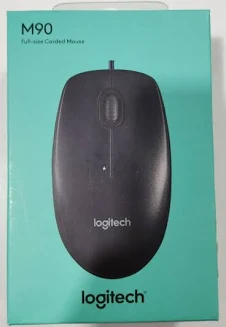 Logitech M90 Wired USB Mouse, 3 yr Warranty, 1000 DPI Optical Tracking, Ambidextrous PC/Mac/Laptop - Black