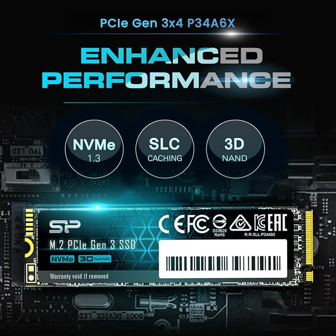 256GB NVMe PCIe M.2 Starlite Scuda Solid State Drive (SSD)(Read/Write Speed up to 2,400/1,600 MB/s)