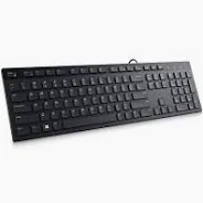 Dell KB216 Wired Multimedia Keyboard - Full-Size Layout with USB Interface, Chiclet Keys, Spill Resistance with 3 Indicator Lights| Plug and Play| Hot Keys: Volume, Mute, Play/Pause, Backward, Forward