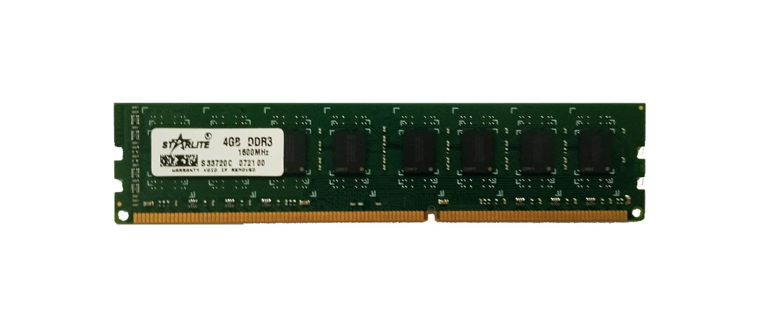 STARLITE Gold 4GB DDR3 PC1600 RAM for Desktop (Black)