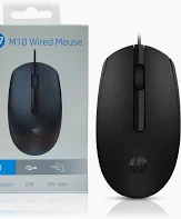 HP M10 Wired USB Mouse with 3 Buttons High Definition 1000DPI Optical Tracking and Ambidextrous Design