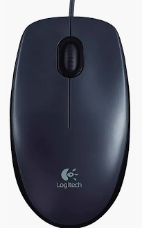 Logitech M90 Wired USB Mouse, 3 yr Warranty, 1000 DPI Optical Tracking, Ambidextrous PC/Mac/Laptop - Black