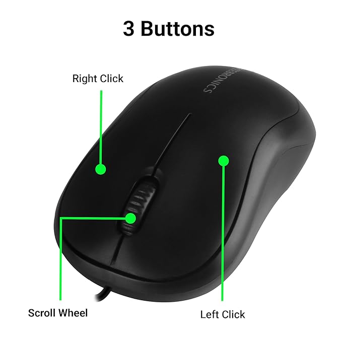 Zeb-Wing USB Wired Optical Mouse Wired Optical Mouse (1 Pc)